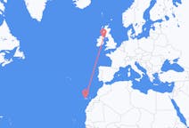 Vluchten van Tenerife, Spanje naar Belfast, Noord-Ierland
