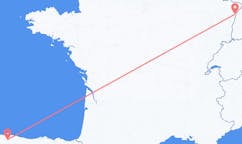 Flüge aus Santiago del Monte, Spanien nach Straßburg, Frankreich