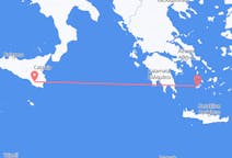 Flights from Plaka, Milos, Greece to Comiso, Italy