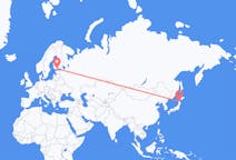 Flyreiser fra Aomori, til Helsingfors