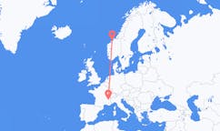 Loty z miasta Kristiansund do miasta Grenoble