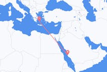 Vuelos de Yeda, Arabia Saudí a Milo, Grecia