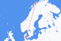 Flyg från Sønderborg, Danmark till Bardufoss, Norge