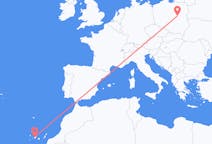 Flyg från Teneriffa, Spanien till Warszawa, Polen