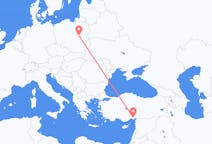 Flights from Warsaw in Poland to Adana in Turkey
