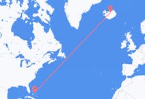 Flyg från North Eleuthera till Akureyri