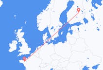 Vluchten van Kuopio, Finland naar Rennes, Frankrijk