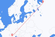 Fly fra Arkhangelsk til Milano