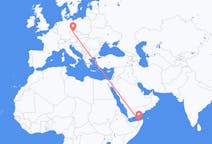 Flyg från Bosaso, Somalia till Prag, Tjeckien