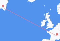 Flights from Narsarsuaq, Greenland to Lyon, France