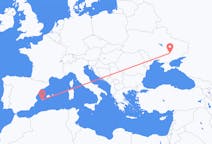 Flüge von Saporoshje, die Ukraine nach Ibiza, Spanien