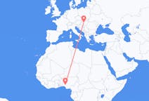 Flyreiser fra Akure, Nigeria til Budapest, Ungarn