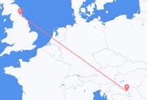 Flights from Osijek, Croatia to Durham, England, the United Kingdom