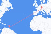 Flights from St George's, Grenada to Friedrichshafen, Germany