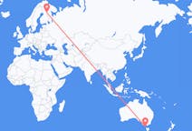 호주 킹 아일랜드에서 출발해 핀란드 쿠사모에게(으)로 가는 항공편