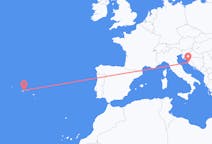Flights from Zadar, Croatia to São Jorge Island, Portugal
