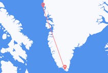 グリーンランドのタシウサクから、グリーンランドのウペルナビクまでのフライト