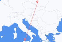 Flyg från Katowice, Polen till Palermo, Italien