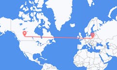 Flyg från Edmonton, Kanada till Radom, Polen