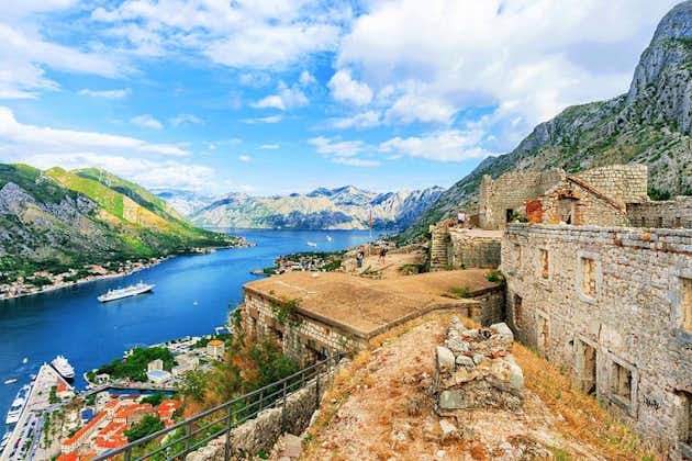 Hiking downhill from Krstac to Kotor, visit San Giovanni fortress
