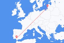 Flights from Palanga in Lithuania to Seville in Spain