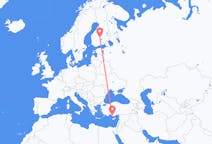 Flights from Jyväskylä, Finland to Gazipaşa, Turkey