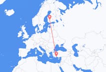 Flights from Antalya in Turkey to Tampere in Finland