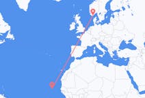 Flyreiser fra Praia, Kapp Verde til Kristiansand, Norge