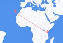 Flights from Zanzibar to La Palma