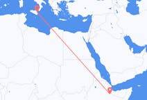 Flyrejser fra jijiga, Etiopien til Catania, Italien