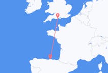 Flyg från Santander, Spanien till Bournemouth, England