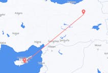Flyreiser fra Larnaka, Kypros til Erzurum, Tyrkia