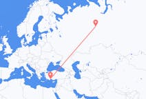 Flights from Nyagan, Russia to Antalya, Turkey