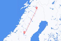 Vols depuis la ville de Kiruna vers la ville de Östersund