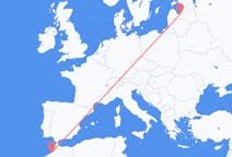 Vluchten van Rabat, Marokko naar Riga, Pescara, Letland