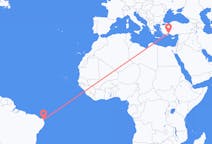 Flights from Natal, Brazil to Antalya, Turkey