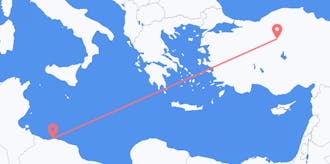 Flights from Libya to Turkey