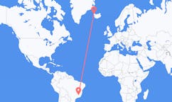 Flights from the city of Belo Horizonte, Brazil to the city of Ísafjörður, Iceland