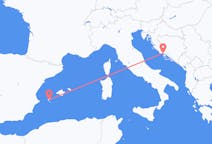 クロアチアのから スプリト、スペインのへ イビサ島フライト