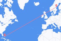 Flyreiser fra Nassau, til Sundsvall