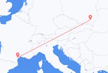 Flyg från Béziers, Frankrike till Rzeszów, Polen