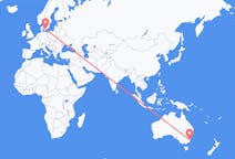 Flyrejser fra Moruya, Australien til Malmø, Sverige