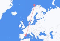 Loty z Palma de Mallorca, Hiszpania do Tromsø, Norwegia