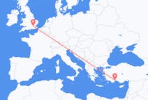 Flights from Antalya in Turkey to London in England