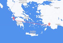 Vluchten van Zakynthos-eiland, Griekenland naar Dalaman, Turkije