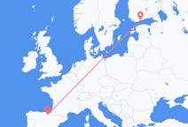 핀란드 헬싱키에서 출발해 스페인 비토리아-가스테이즈에게(으)로 가는 항공편