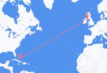 Flyreiser fra George Town, Bahamas til Belfast, Nord-Irland