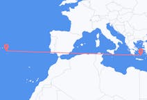 Flights from Ponta Delgada, Portugal to Santorini, Greece