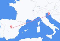 Vluchten van Pula, Kroatië naar Madrid, Spanje