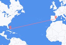 Flights from Nassau, the Bahamas to Valencia, Spain